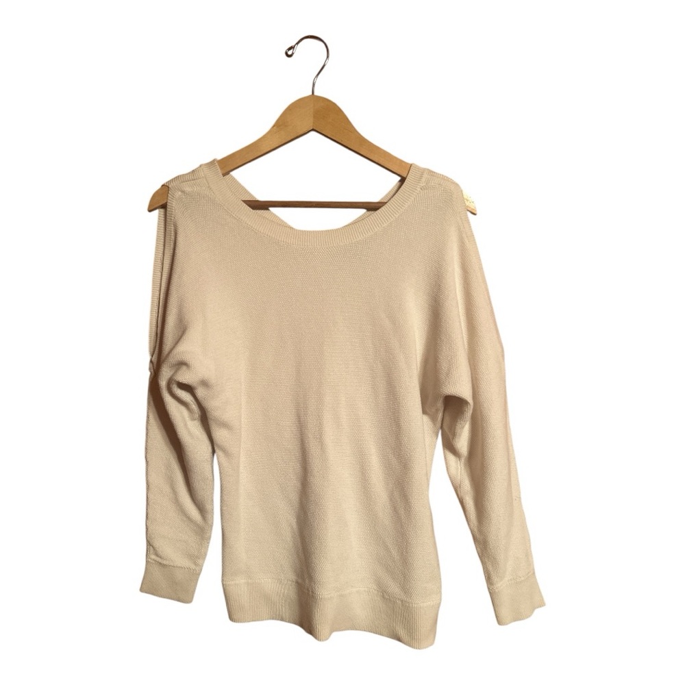 NWOT Banana Republic Cream Lightweight Crew Neck Sweater Women’s Size Medium